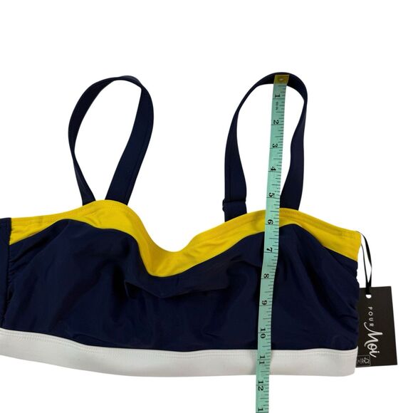 NEW Pour Moi Palm Springs Hidden Underwired Cami Bikini Top 34DD Blue - Picture 11 of 11